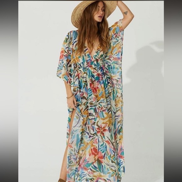 Jen's Pirate Booty Coconut Kaftan Swim Cover-Up - Small - Picture 1 of 9